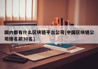 国内都有什么区块链平台公司[中国区块链公司排名前30名]